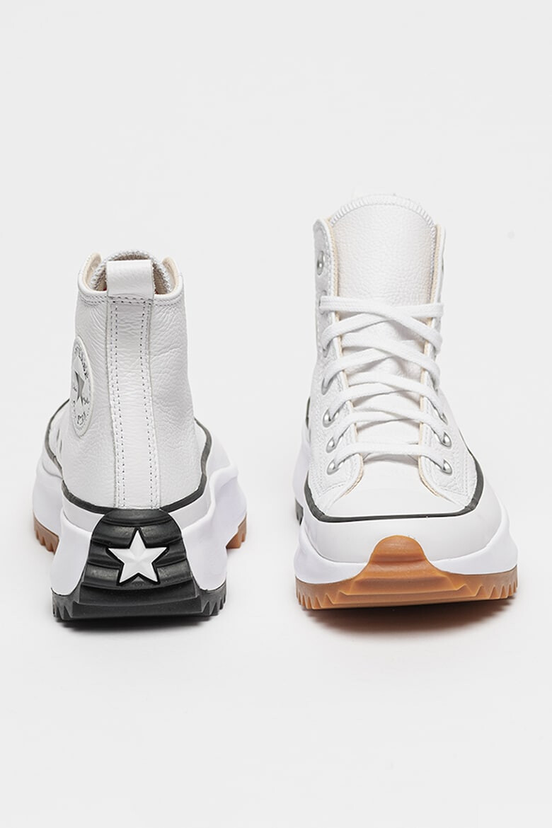 Converse Tenisi flatform de piele cu logo - Pled.ro