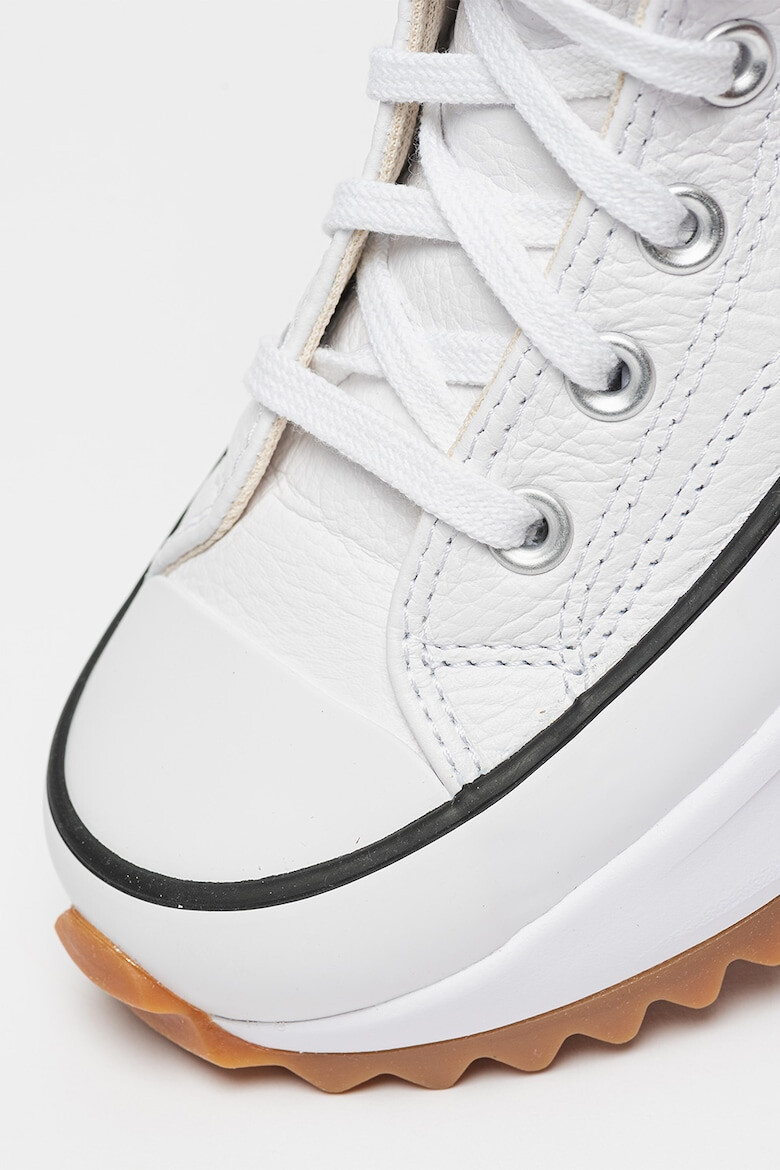 Converse Tenisi flatform de piele cu logo - Pled.ro