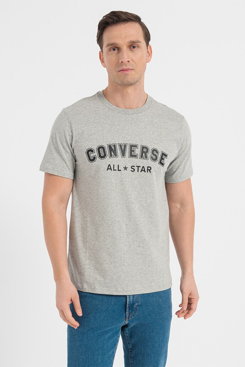 Converse Tricou unisex de bumbac cu decolteu la baza gatului All Star - Pled.ro