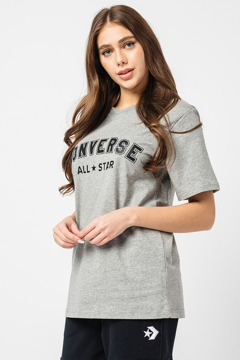 Converse Tricou unisex de bumbac cu decolteu la baza gatului All Star - Pled.ro