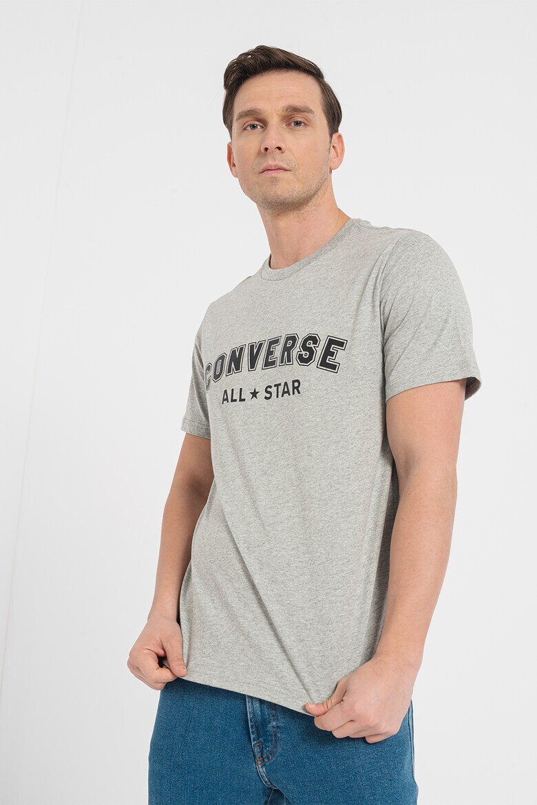 Converse Tricou unisex de bumbac cu decolteu la baza gatului All Star - Pled.ro