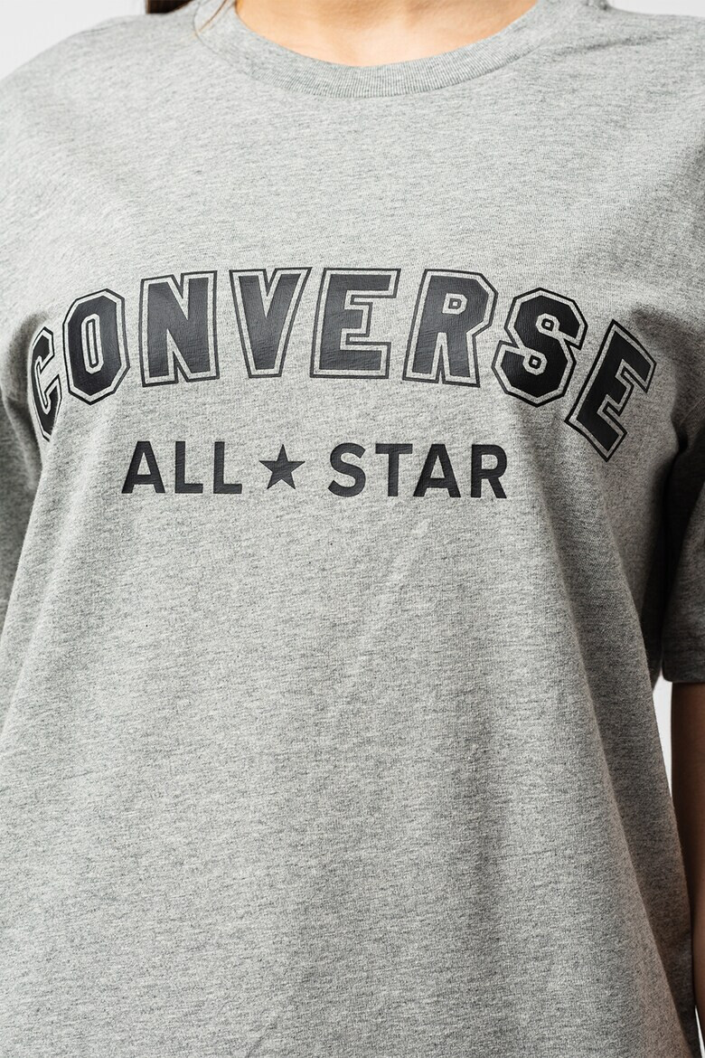 Converse Tricou unisex de bumbac cu decolteu la baza gatului All Star - Pled.ro