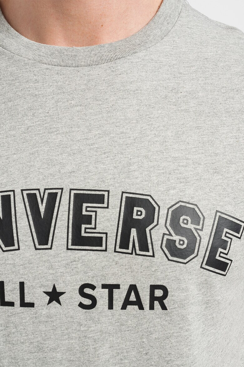 Converse Tricou unisex de bumbac cu decolteu la baza gatului All Star - Pled.ro