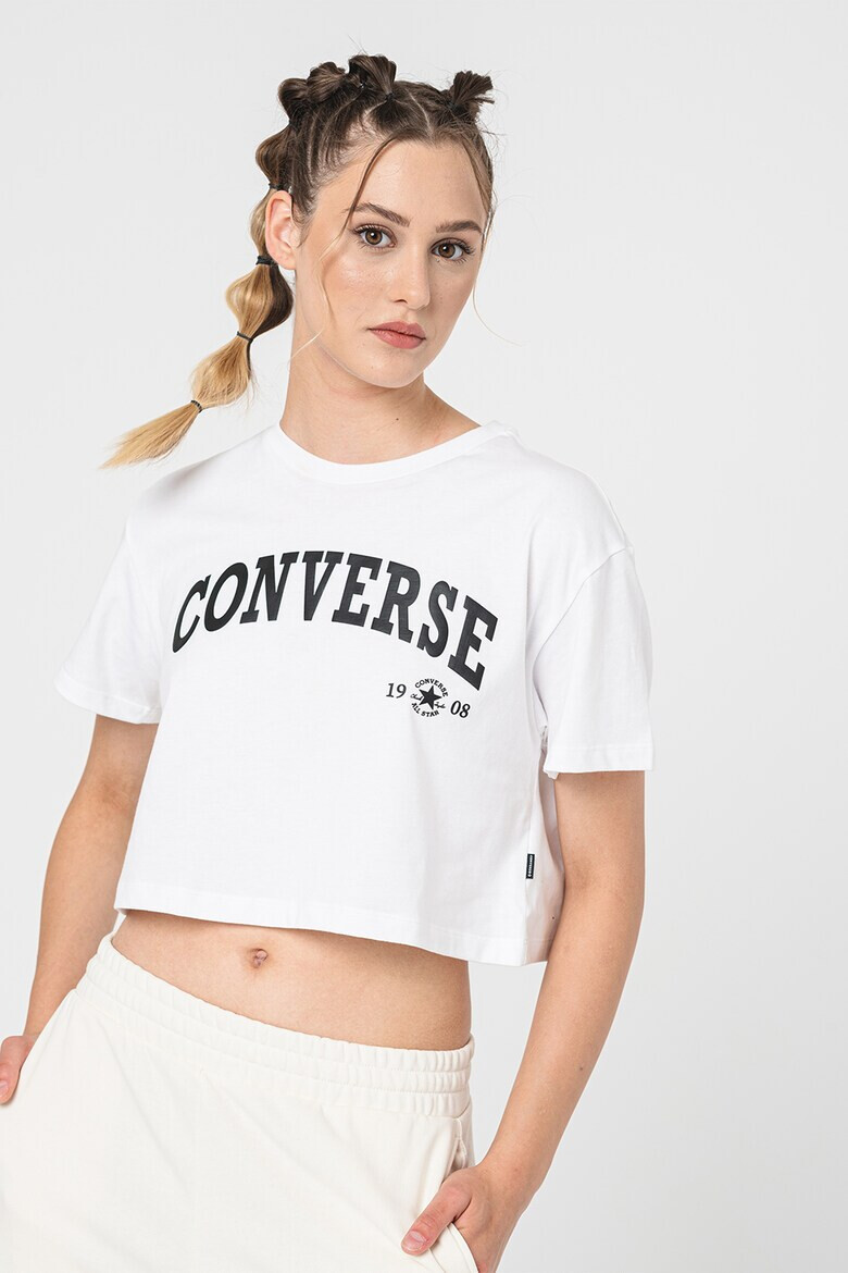 Converse Tricou crop din bumbac Collegiate - Pled.ro