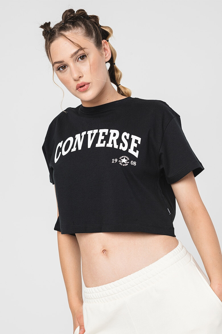 Converse Tricou crop din bumbac Collegiate - Pled.ro