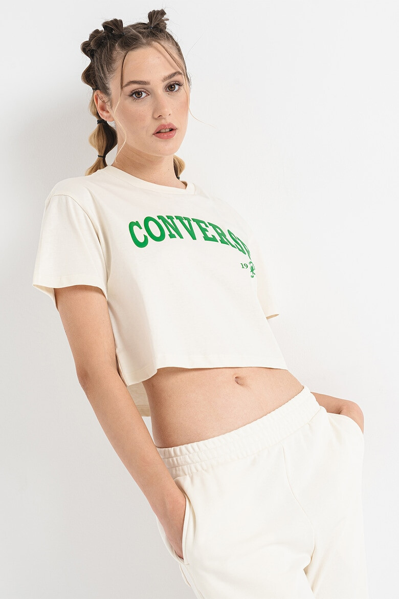 Converse Tricou crop din bumbac Collegiate - Pled.ro