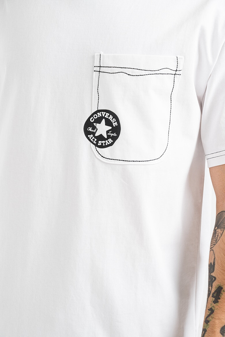 Converse Tricou cu buzunar aplicat pe piept Sketch - Pled.ro