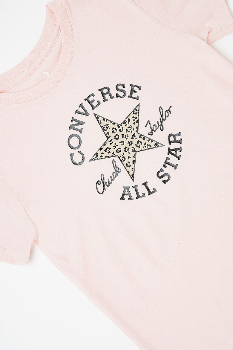 Converse Tricou cu decolteu la baza gatului si imprimeu logo - Pled.ro