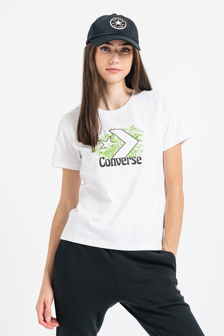 Converse Tricou cu decolteu la baza gatului si imprimeu logo - Pled.ro