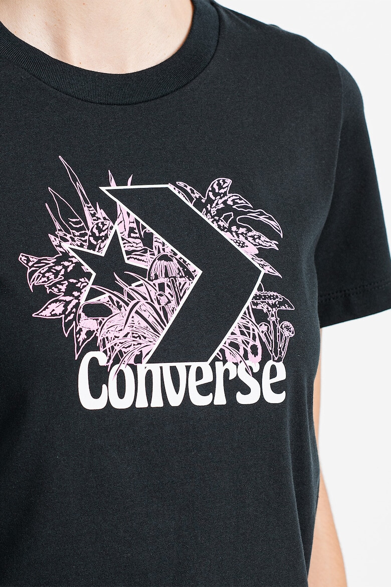 Converse Tricou cu decolteu la baza gatului si imprimeu logo - Pled.ro