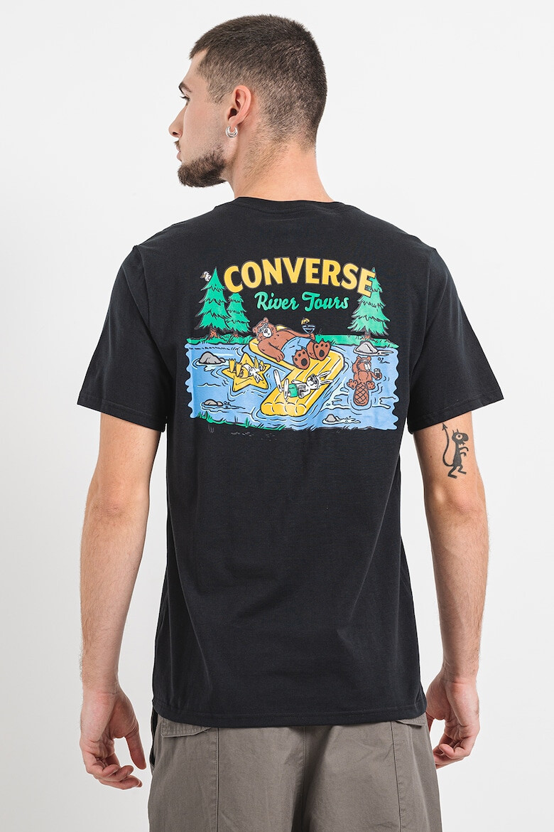 Converse Tricou cu imprimeu pe partea din spate River Tours - Pled.ro