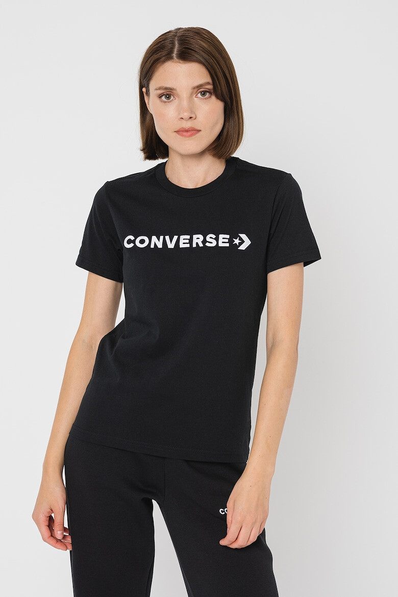 Converse Tricou cu logo brodat Glossy Wordmark - Pled.ro