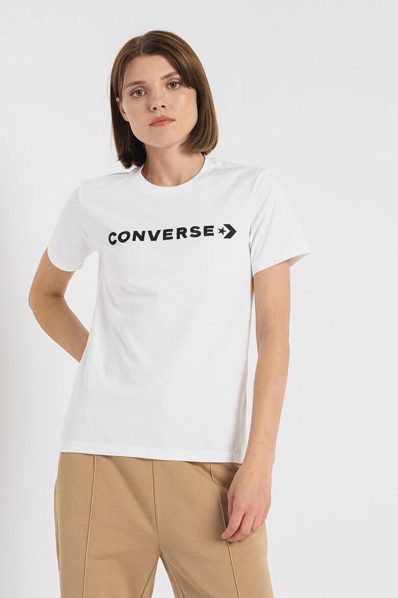 Converse Tricou cu logo brodat Glossy Wordmark - Pled.ro