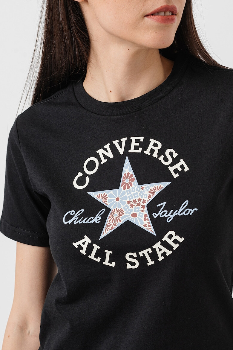 Converse Tricou cu model floral si logo Floral - Pled.ro