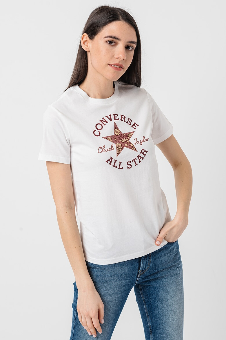 Converse Tricou cu model floral si logo Floral - Pled.ro