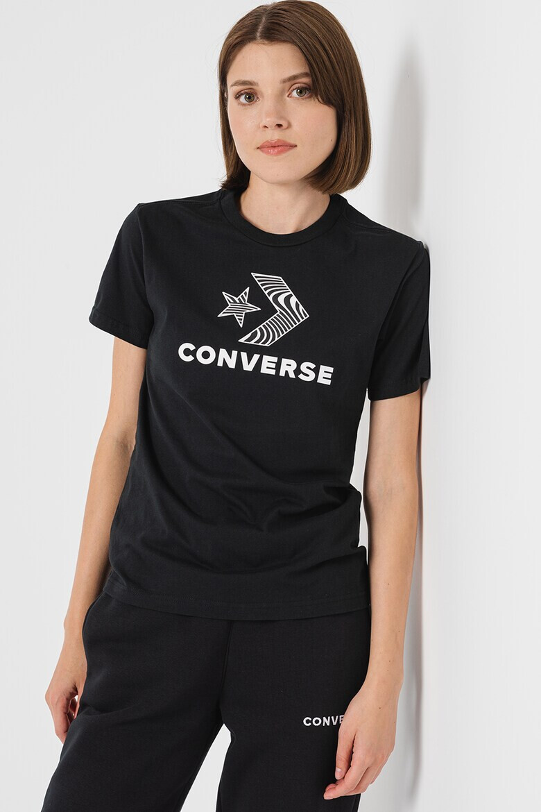 Converse Tricou de bumbac cu logo si model chevron Star - Pled.ro