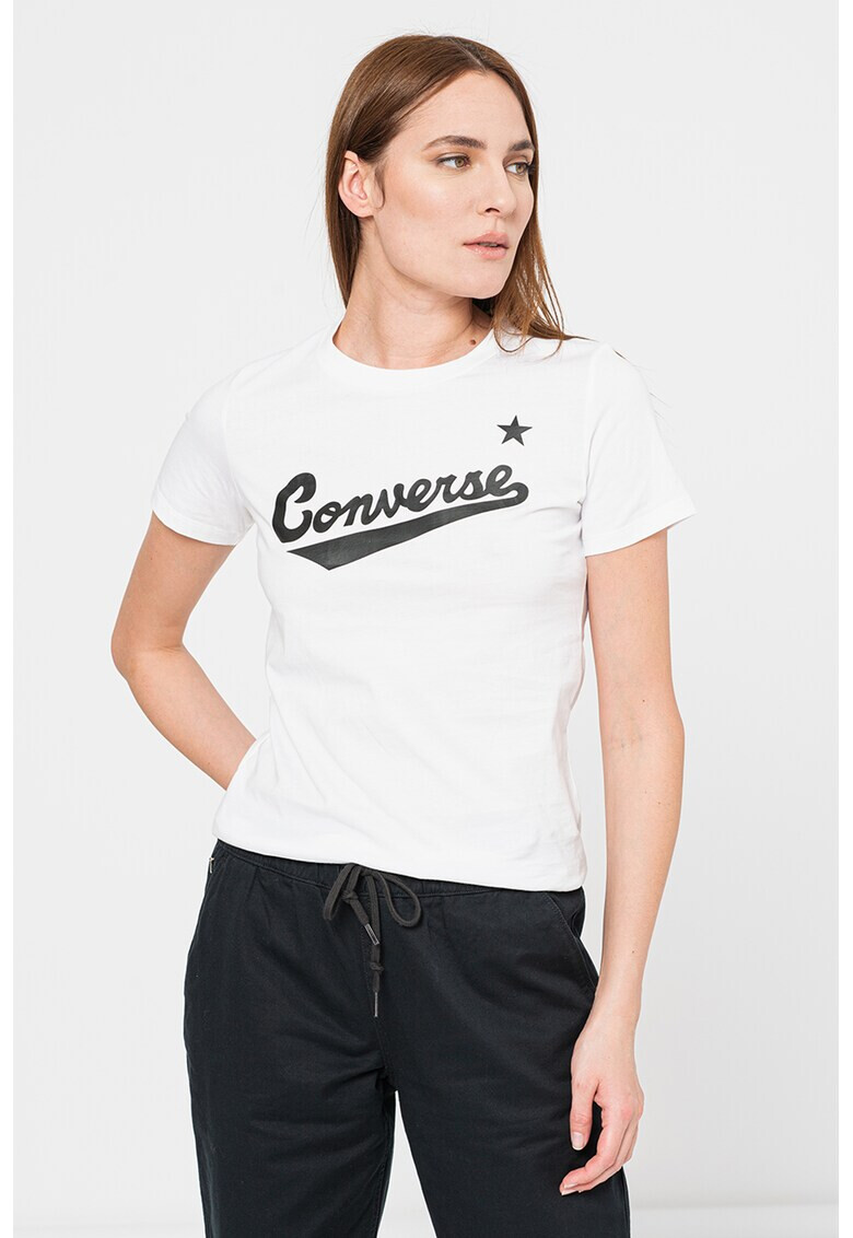 Converse Tricou din bumbac cu imprimeu logo supradimensionat Nova Classic - Pled.ro