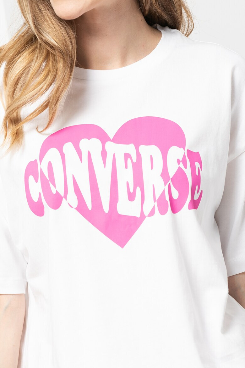 Converse Tricou supradimensionat cu imprimeu logo Sunwashed - Pled.ro