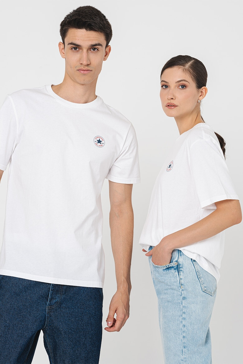 Converse Tricou unisex de bumbac cu aplicatie logo - Pled.ro