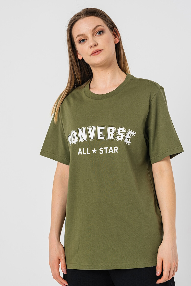 Converse Tricou unisex de bumbac cu decolteu la baza gatului All Star - Pled.ro