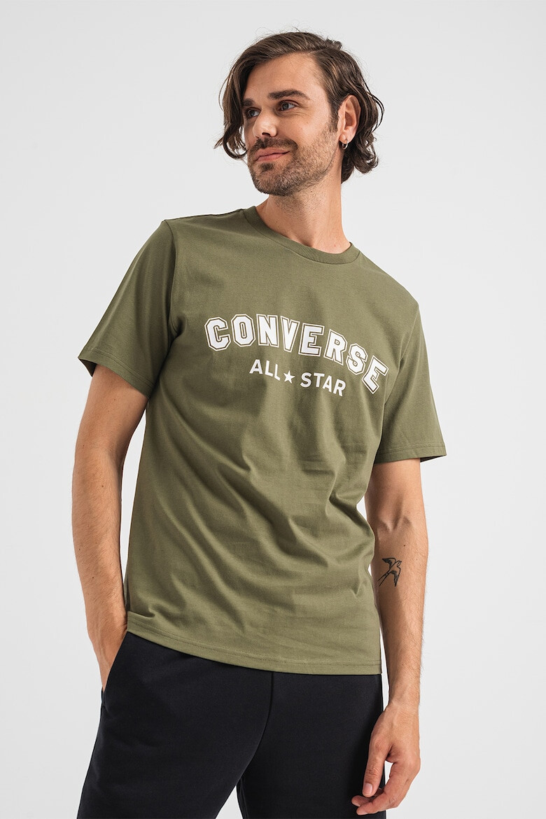 Converse Tricou unisex de bumbac cu decolteu la baza gatului All Star - Pled.ro