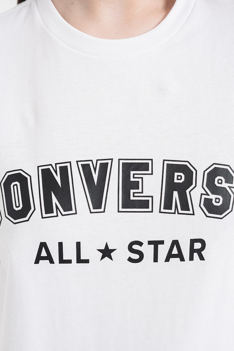 Converse Tricou unisex de bumbac cu decolteu la baza gatului All Star - Pled.ro