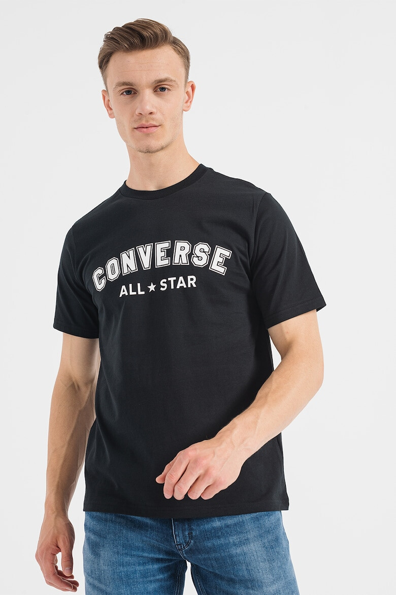 Converse Tricou unisex de bumbac cu decolteu la baza gatului All Star - Pled.ro