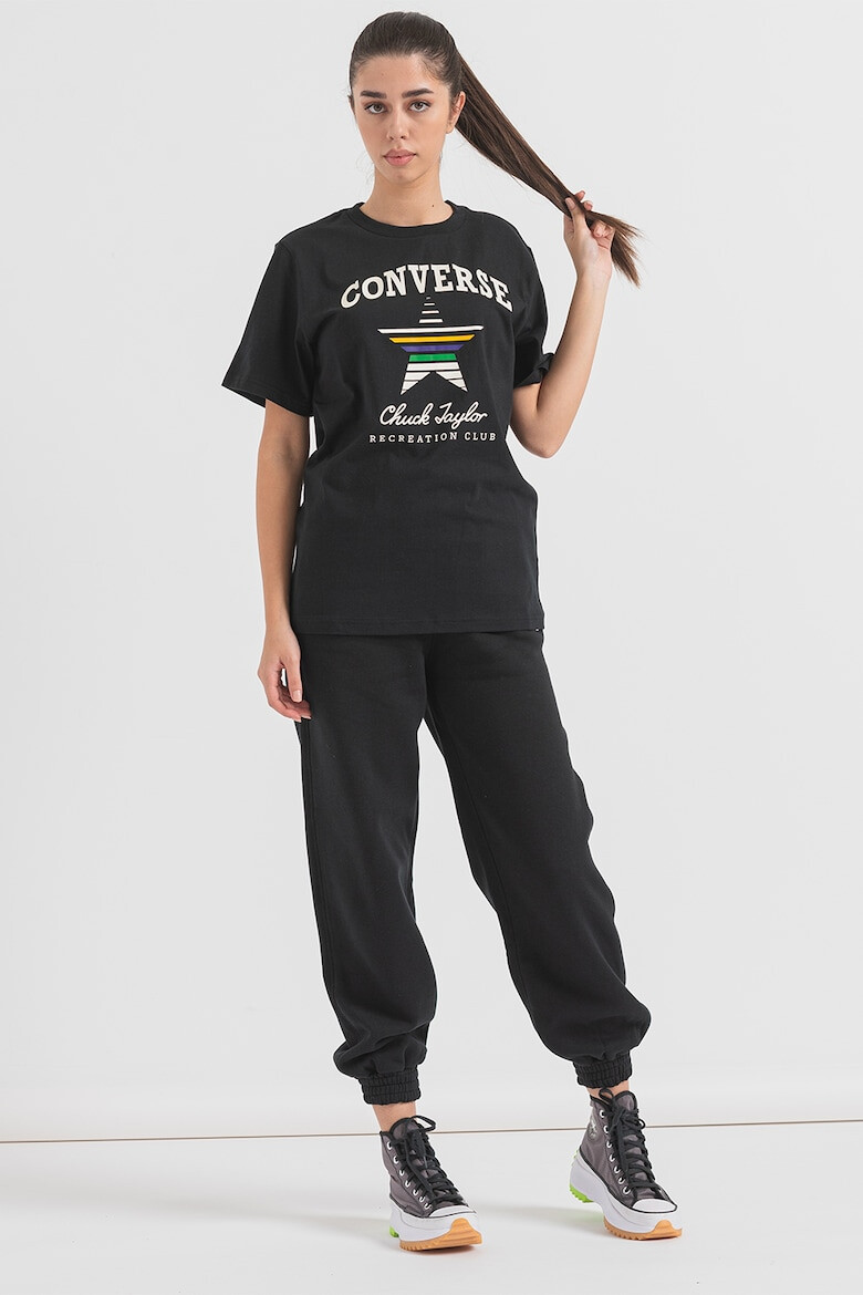 Converse Tricou unisex din bumbac cu imprimeu logo Retro - Pled.ro