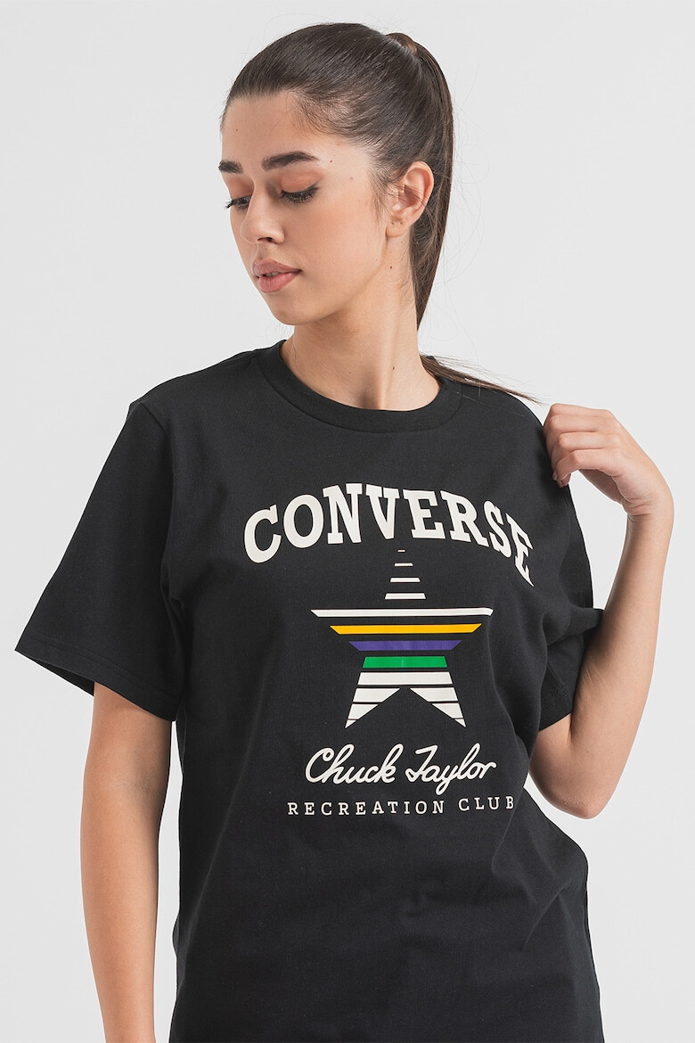 Converse Tricou unisex din bumbac cu imprimeu logo Retro - Pled.ro