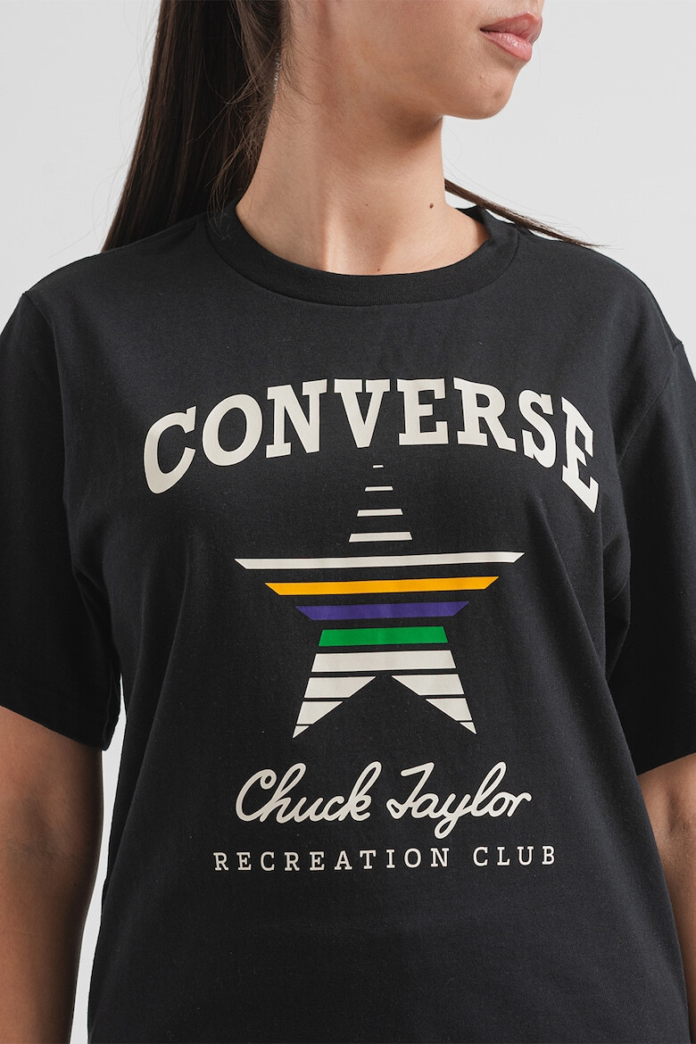 Converse Tricou unisex din bumbac cu imprimeu logo Retro - Pled.ro