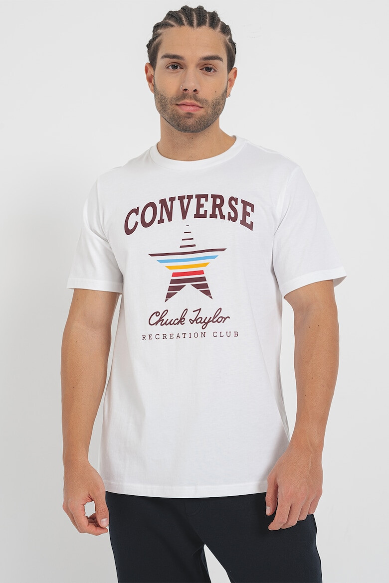 Converse Tricou unisex din bumbac cu imprimeu logo Retro - Pled.ro