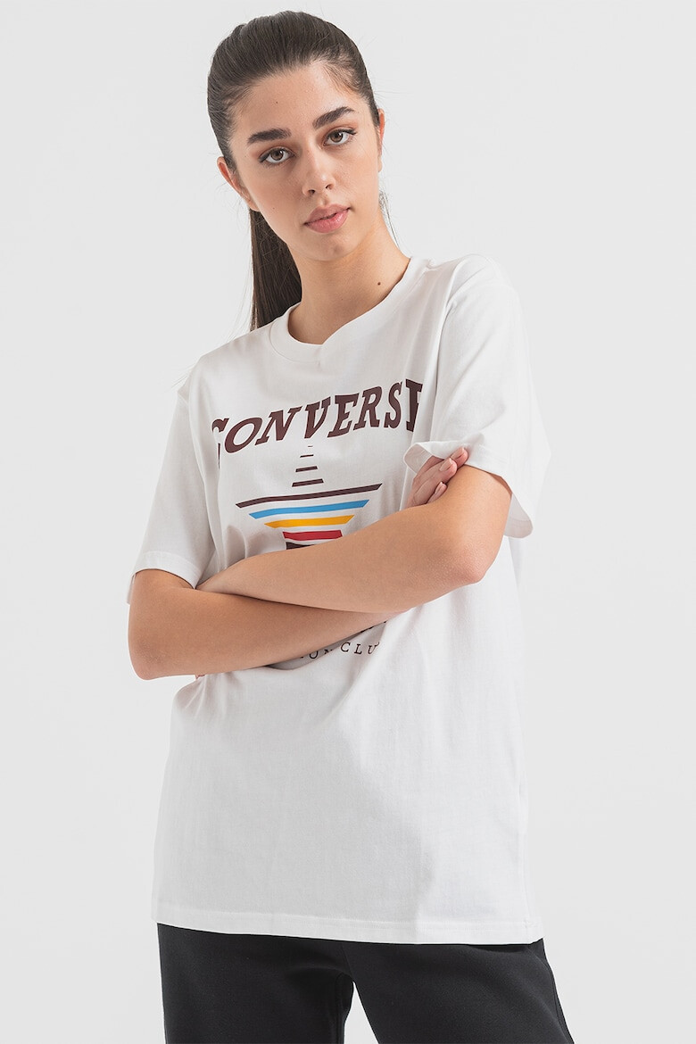 Converse Tricou unisex din bumbac cu imprimeu logo Retro - Pled.ro