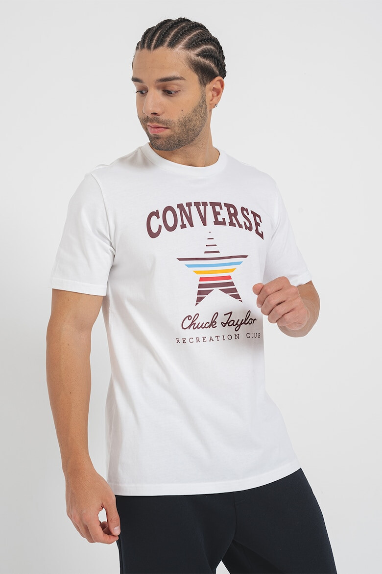 Converse Tricou unisex din bumbac cu imprimeu logo Retro - Pled.ro