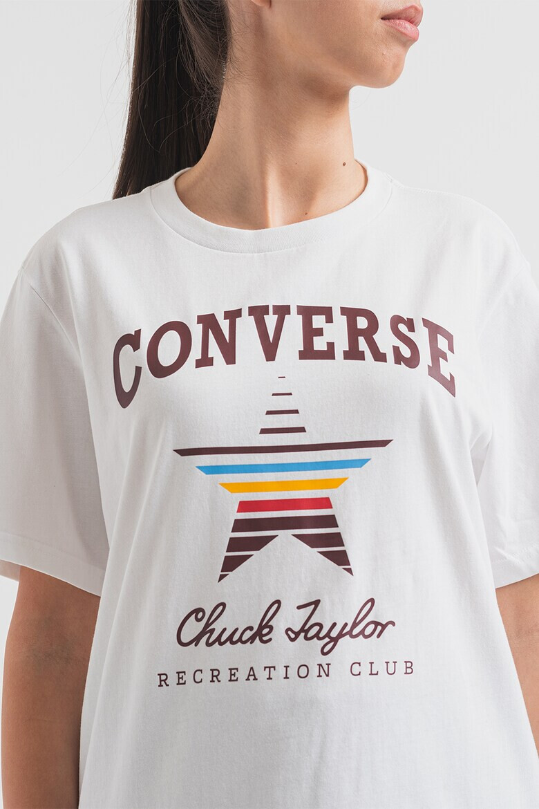 Converse Tricou unisex din bumbac cu imprimeu logo Retro - Pled.ro