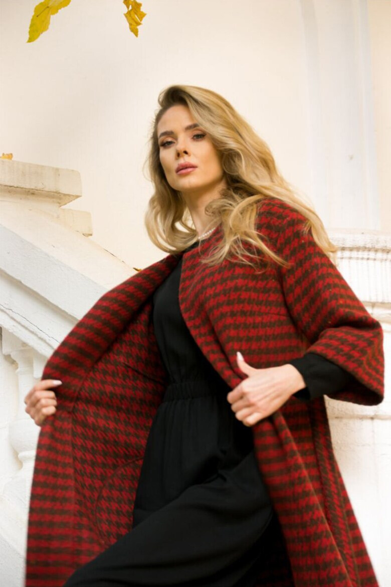 Couture de Marie Haina cu imprimeu houndstooth - Pled.ro