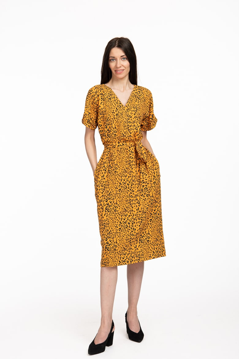 Couture de Marie Rochie cu decolteu in V si animal print Arabella - Pled.ro