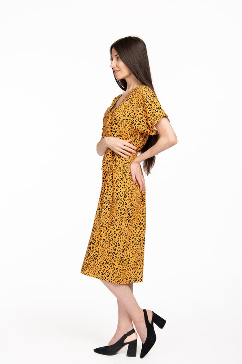 Couture de Marie Rochie cu decolteu in V si animal print Arabella - Pled.ro