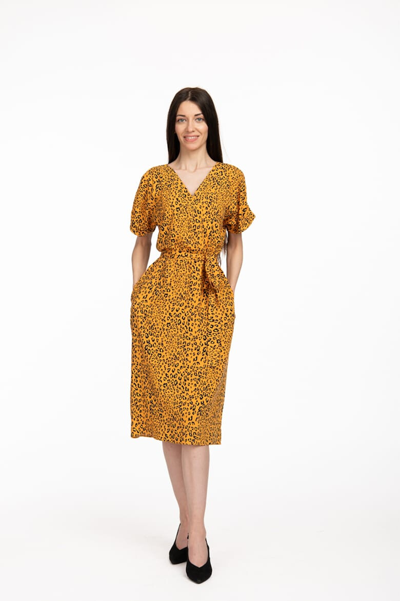 Couture de Marie Rochie cu decolteu in V si animal print Arabella - Pled.ro