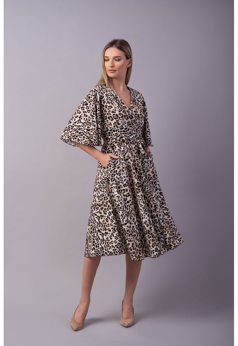 Couture de Marie Rochie evazata cu model animal print - Pled.ro