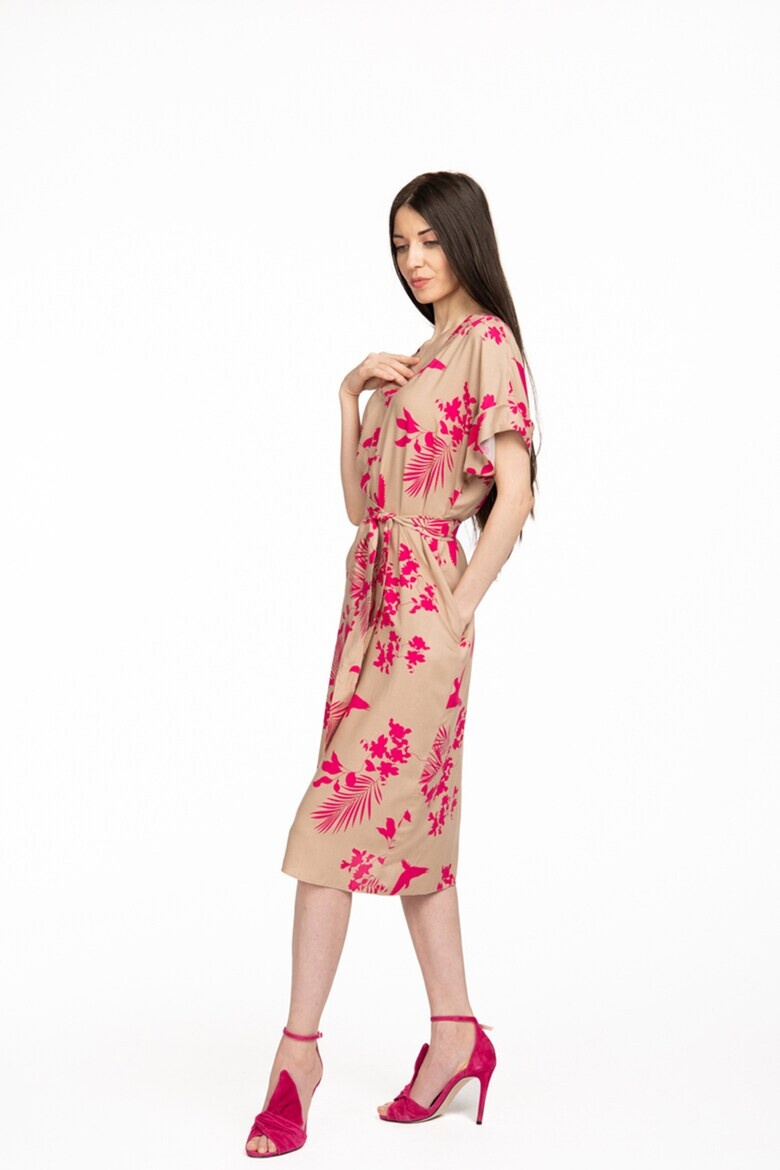 Couture de Marie Rochie midi cu imprimeu floral Traci - Pled.ro