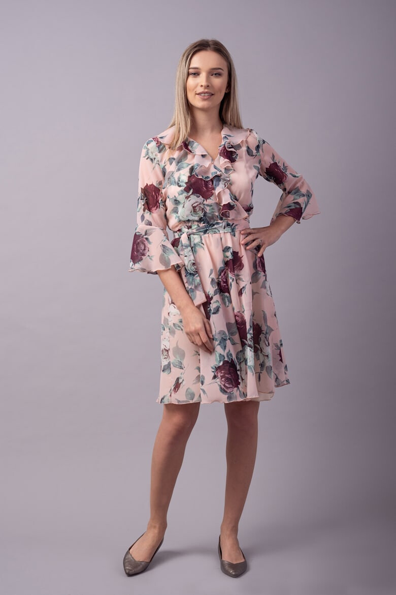 Couture de Marie Rochie midi evazata cu imprimeu floral - Pled.ro