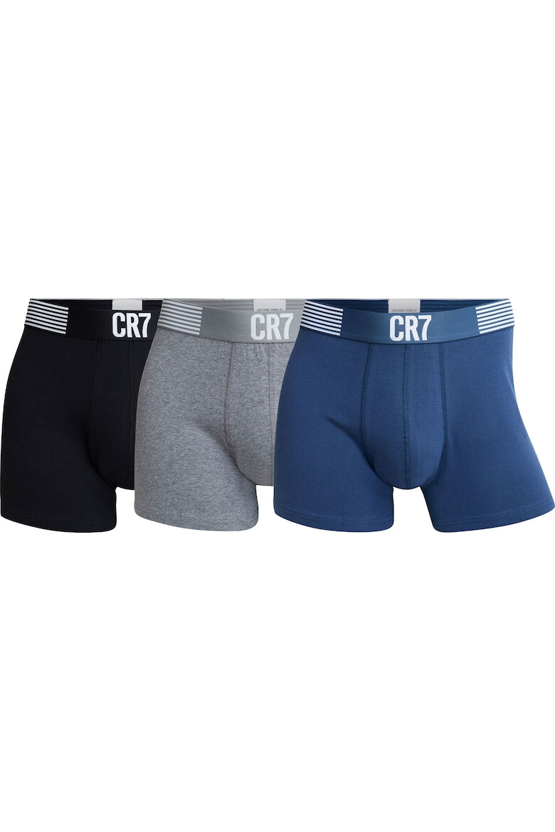 CR7 Set de boxeri cu banda logo in talie - 3 perechi - Pled.ro