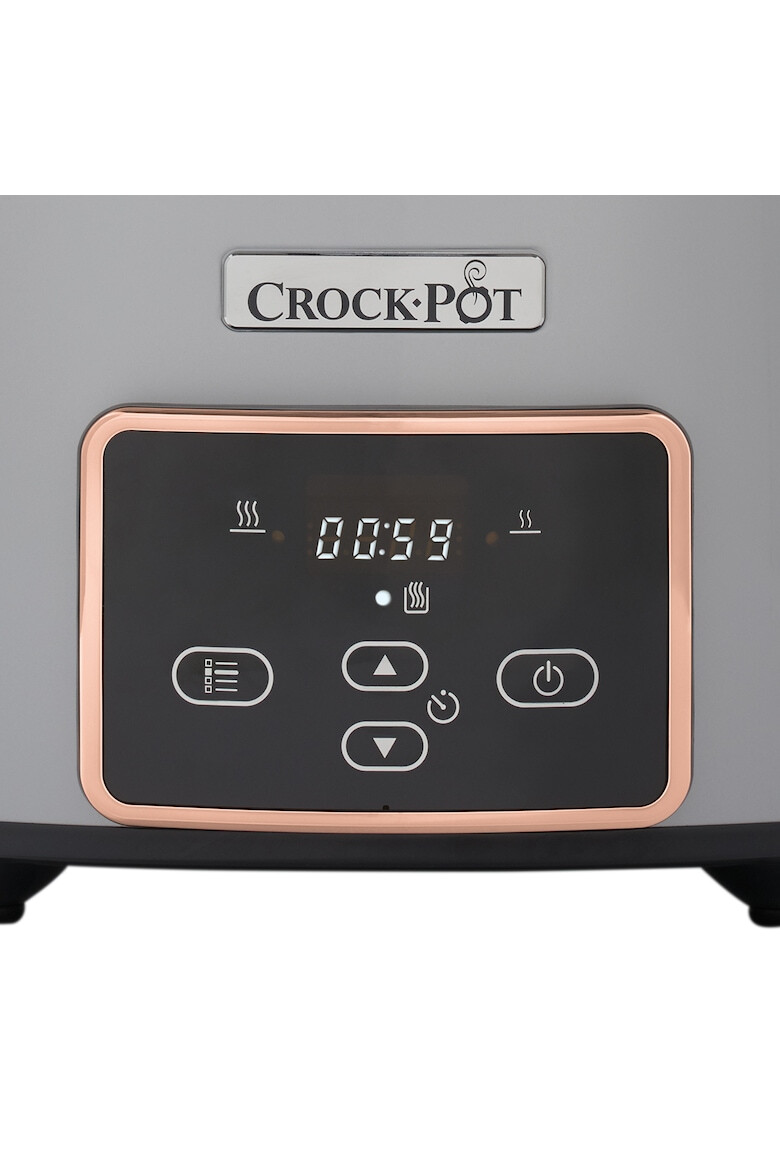 Crock-Pot Slow cooker Digital Hinged Lid 3.5L 210 W Functie Pastrare la cald Vas ceramica detasabil Argintiu - Pled.ro