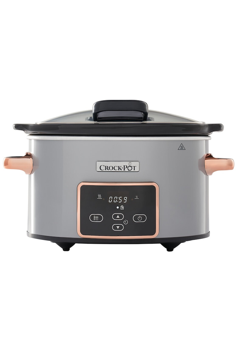 Crock-Pot Slow cooker Digital Hinged Lid 3.5L 210 W Functie Pastrare la cald Vas ceramica detasabil Argintiu - Pled.ro