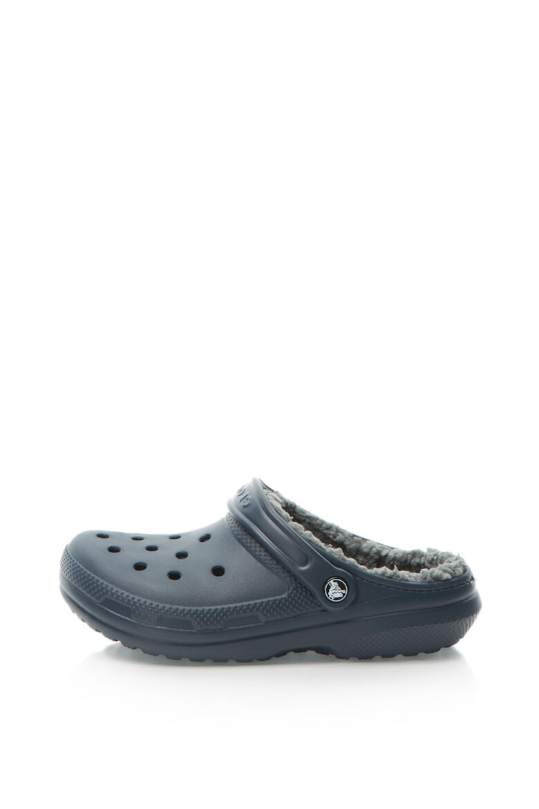 Crocs Saboti cu captuseala de teddy Unisex Bleumarin inchis23 - Pled.ro