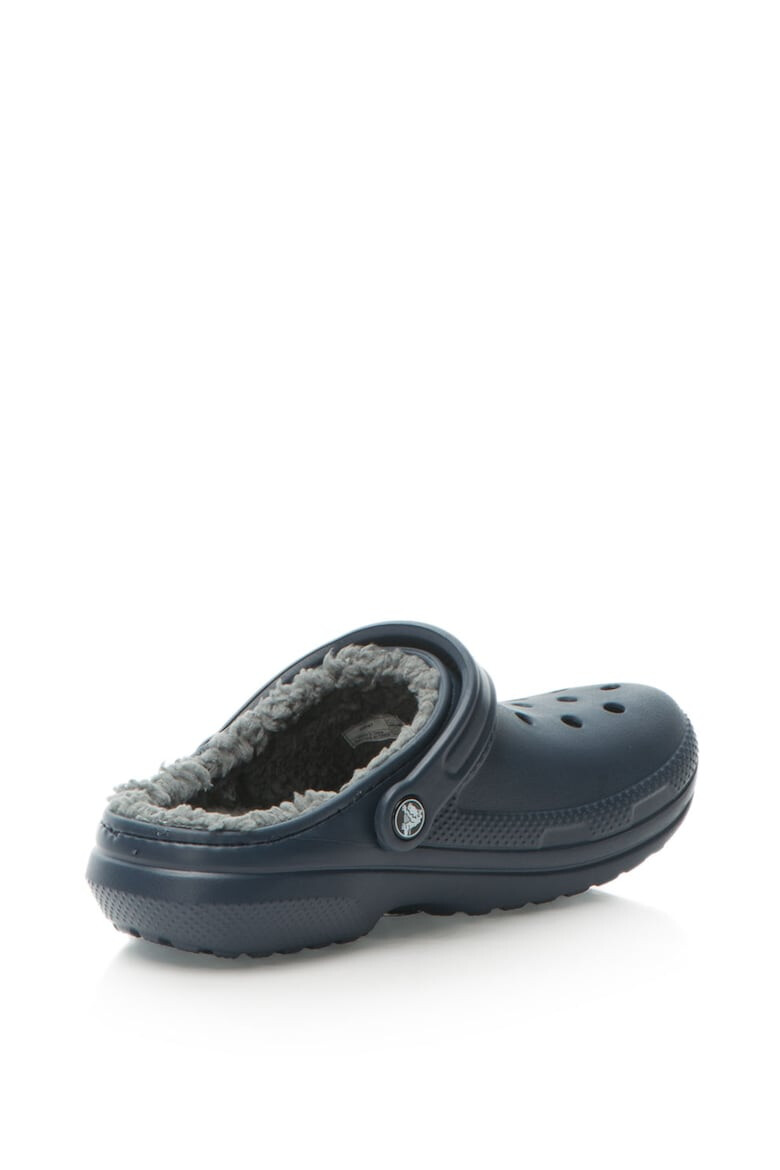 Crocs Saboti cu captuseala de teddy Unisex Bleumarin inchis23 - Pled.ro