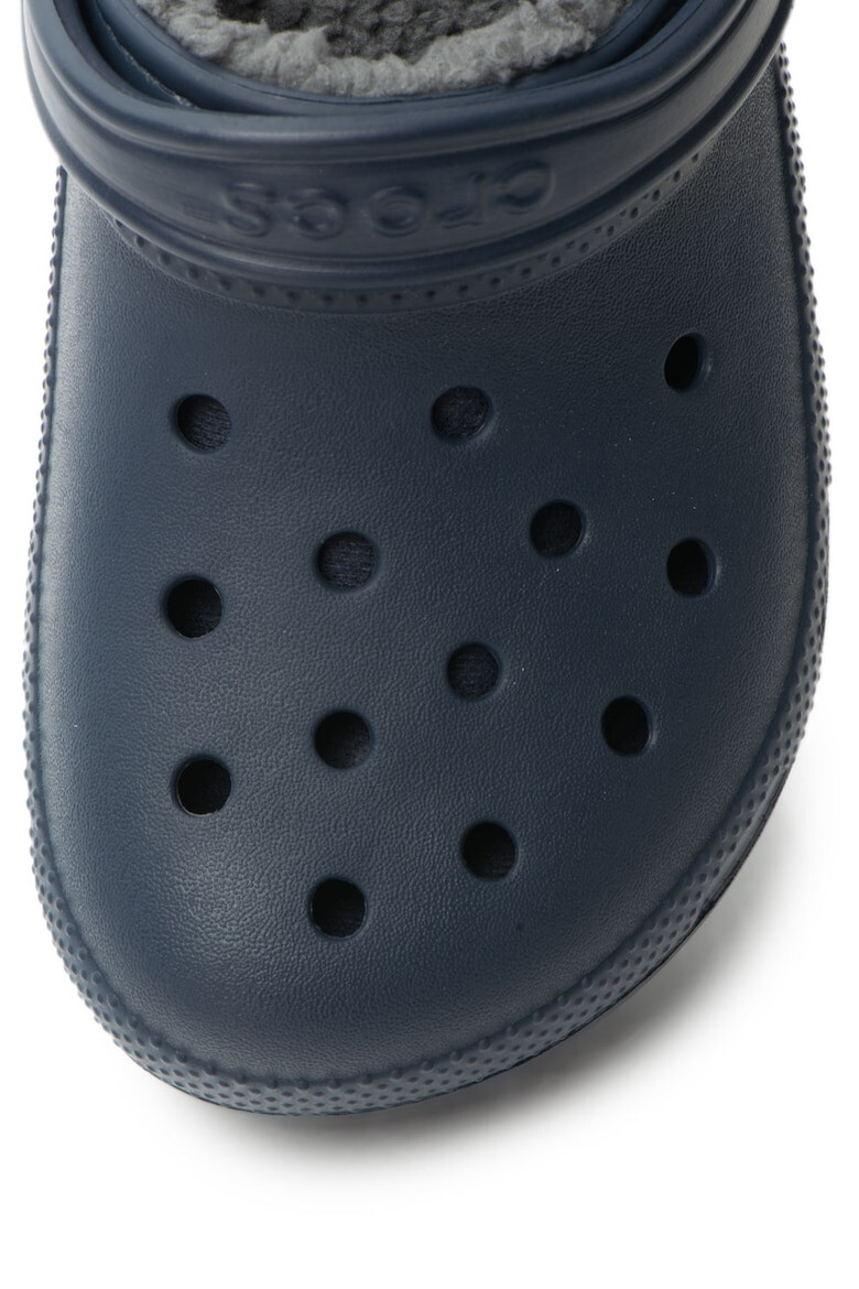 Crocs Saboti cu captuseala de teddy Unisex Bleumarin inchis23 - Pled.ro