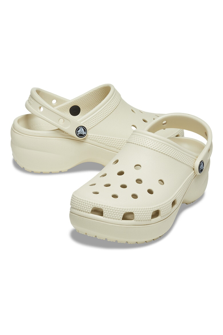 Crocs Saboti slingback cu model perforat si talpa flatform - Pled.ro