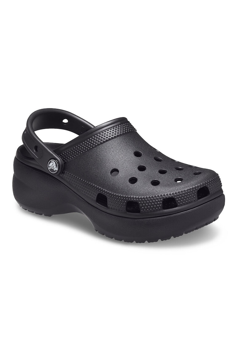 Crocs Saboti slingback cu model perforat si talpa flatform - Pled.ro