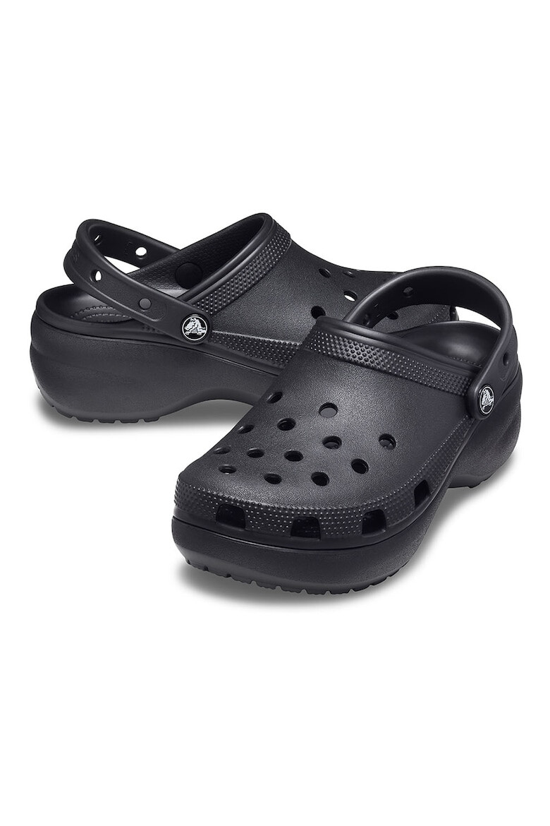 Crocs Saboti slingback cu model perforat si talpa flatform - Pled.ro